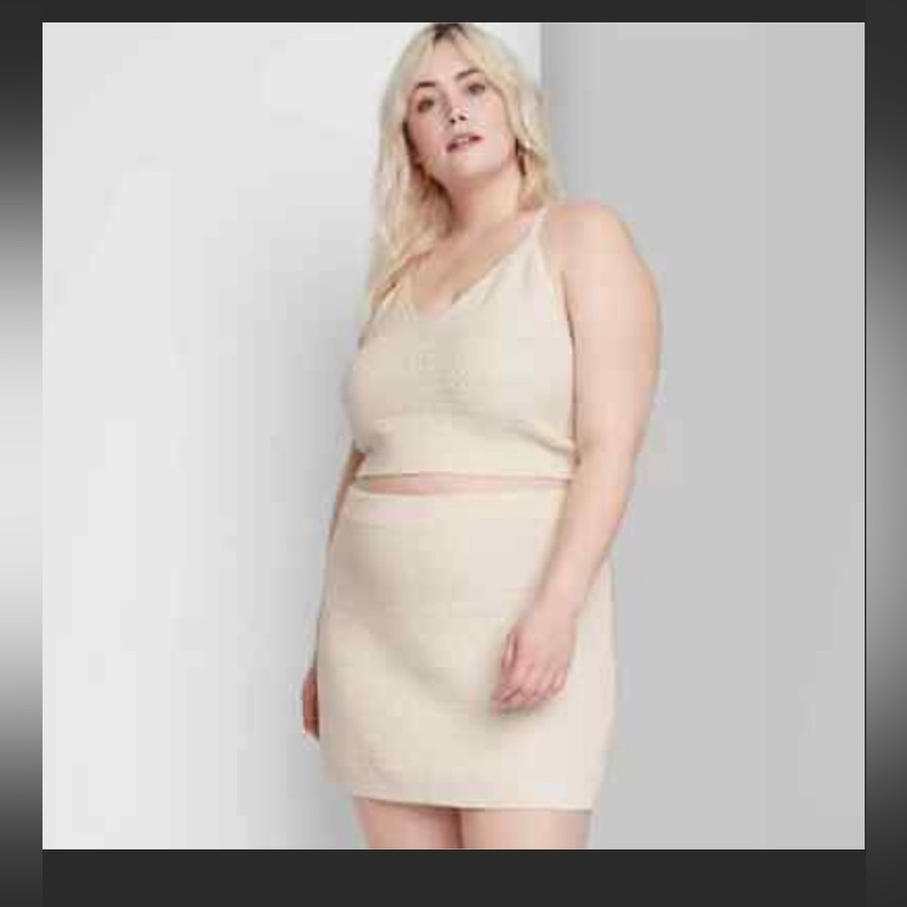 Wild fable two piece set crop top and skirt